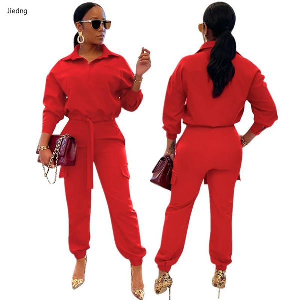 women's two piece pants fall women 2 set jogger solid casual tracksuit turn down collar bandage with pocket cargo, White
women's two piece pants fall women 2 set jogger solid casual tracksuit turn down collar bandage with pocket cargo, White