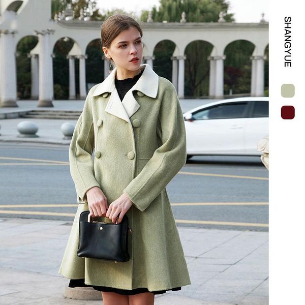women's trench coats avocado green cashmere coat women style for autumn winter medium-length slim wool double-sided woolen, Tan;black
women's trench coats avocado green cashmere coat women style for autumn winter medium-length slim wool double-sided woolen, Tan;black