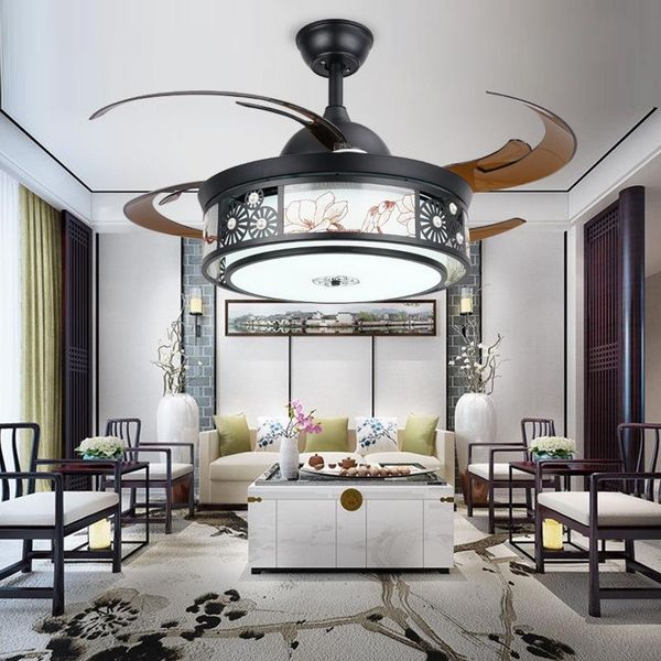 42" ceiling fans with invisible retractable blades restaurant modern minimalist chinese lotus style suitable for lobby deco
42" ceiling fans with invisible retractable blades restaurant modern minimalist chinese lotus style suitable for lobby deco