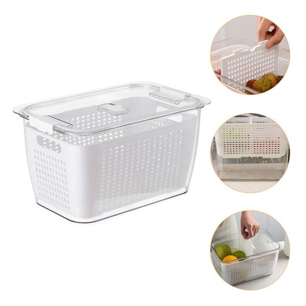 storage baskets 1pc large capacity double-layer box practical food draining (white)
storage baskets 1pc large capacity double-layer box practical food draining (white)