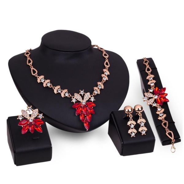 earrings & necklace elegant red white crystal pedant women wedding jewelry femme retro gold chain choker gem party charms, Silver
earrings & necklace elegant red white crystal pedant women wedding jewelry femme retro gold chain choker gem party charms, Silver