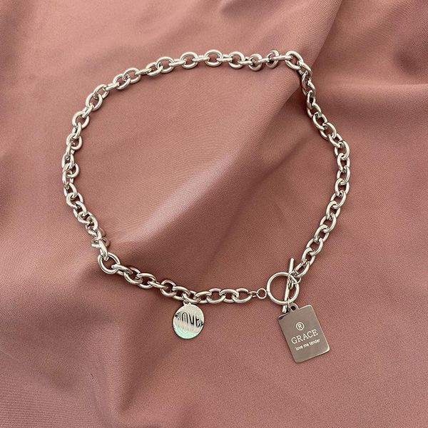 chains titanium steel thick chain necklace hip-hop style round brand love elegant sweater ot buckle fashion women's, Silver
chains titanium steel thick chain necklace hip-hop style round brand love elegant sweater ot buckle fashion women's, Silver
