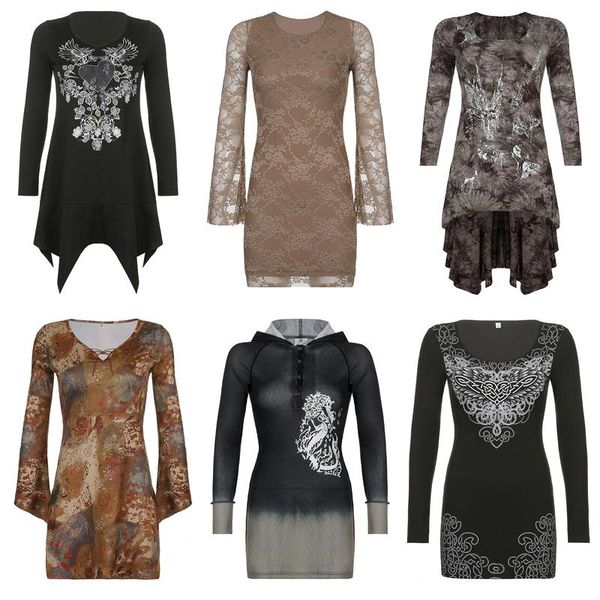 casual dresses vintage fairycore grunge printed dress contrast patches aesthetic flared sleeve elegant fashion women autumn, Black;gray
casual dresses vintage fairycore grunge printed dress contrast patches aesthetic flared sleeve elegant fashion women autumn, Black;gray