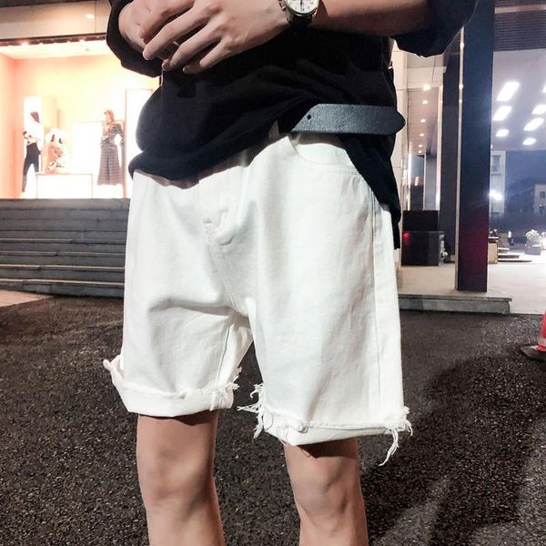 summer denim shorts men's casual fashion cotton slim straight shorts knee length men's clothing, White;black
summer denim shorts men's casual fashion cotton slim straight shorts knee length men's clothing, White;black