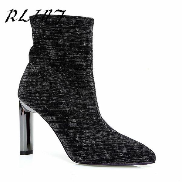boots rlinf pointed thick with high heel sequin sleeve tube female short, Black
boots rlinf pointed thick with high heel sequin sleeve tube female short, Black
