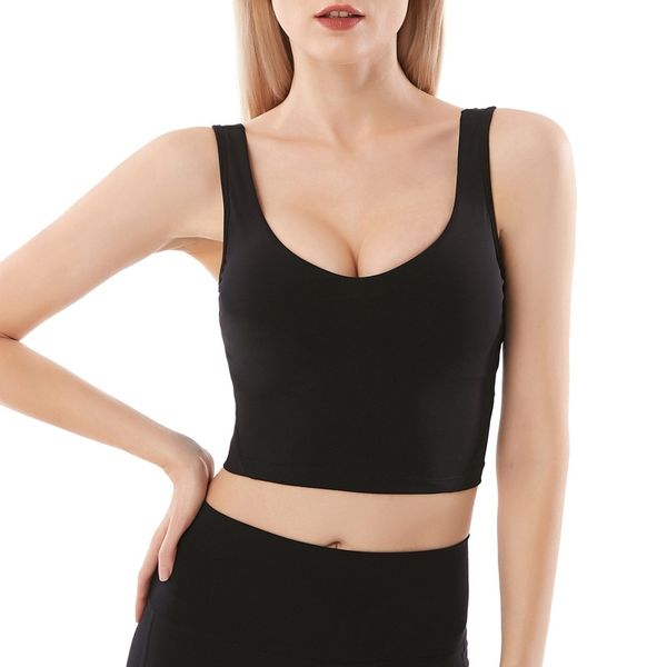 double sided suede sports underwear women's lulu same running shockproof u-shaped high strength yoga bra, Black;white
double sided suede sports underwear women's lulu same running shockproof u-shaped high strength yoga bra, Black;white