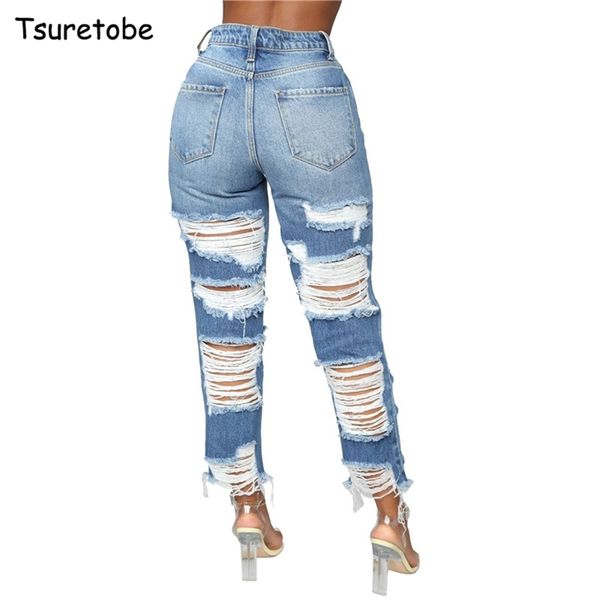 tsuretobe casual hole ripped jeans women high waist denim pants retro straight praight tassel trousers pockets female 210708, Blue
tsuretobe casual hole ripped jeans women high waist denim pants retro straight praight tassel trousers pockets female 210708, Blue