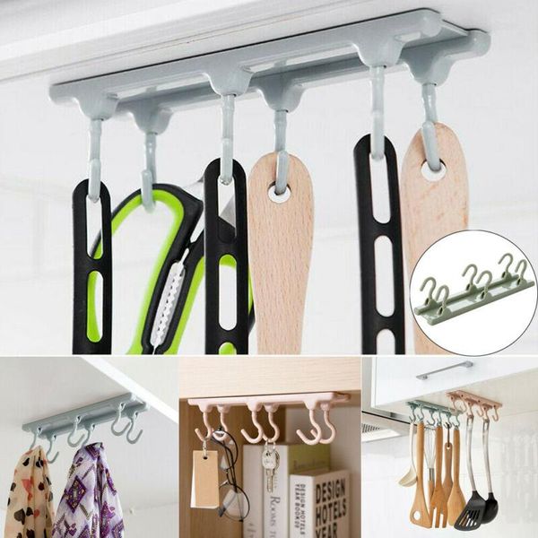 hooks & rails 6 hook over door/under shelf hanger clothes storage towel bag rack kitchen tool
hooks & rails 6 hook over door/under shelf hanger clothes storage towel bag rack kitchen tool