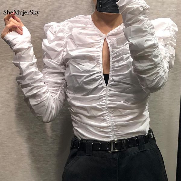 shemujersky autumn white long sleeve shirt women ruched slim blouse 2021 fashion womens 1
shemujersky autumn white long sleeve shirt women ruched slim blouse 2021 fashion womens 1