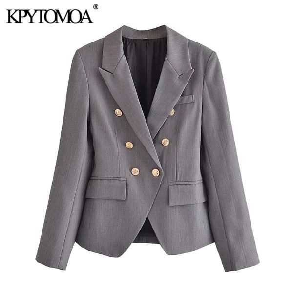 women's suits & blazers kpytomoa women 2021 fashion double breasted office wear blazer coat vintage long sleeve flap pockets female out, White;black
women's suits & blazers kpytomoa women 2021 fashion double breasted office wear blazer coat vintage long sleeve flap pockets female out, White;black