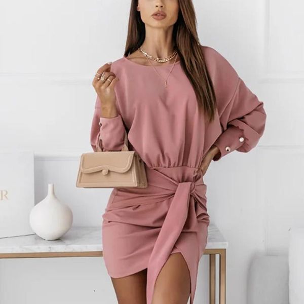 casual dresses cvyataya arrival woman knotted belt bodycon dress 2021 autumn solid drop shoulder o neck long sleeve fashion mini, Black;gray
casual dresses cvyataya arrival woman knotted belt bodycon dress 2021 autumn solid drop shoulder o neck long sleeve fashion mini, Black;gray