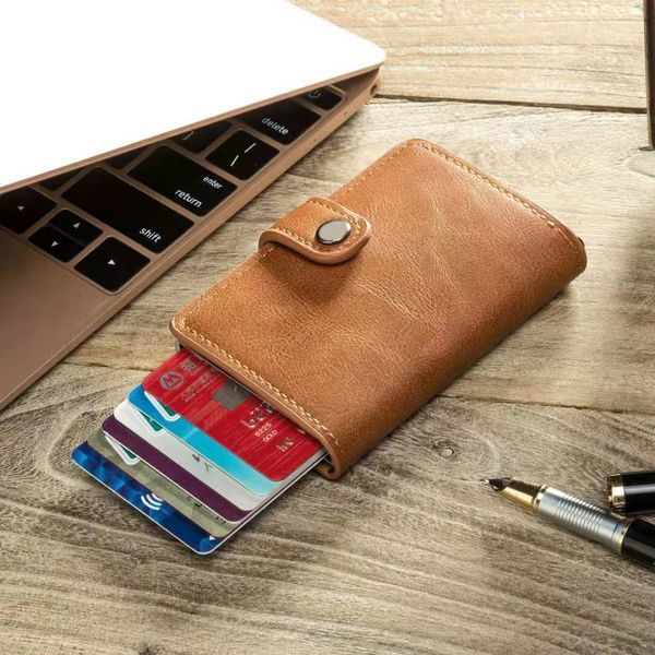 hbp blocking protection men id credit card holder wallet leather metal aluminum business bank card case creditcard cardholder, Red;black
hbp blocking protection men id credit card holder wallet leather metal aluminum business bank card case creditcard cardholder, Red;black