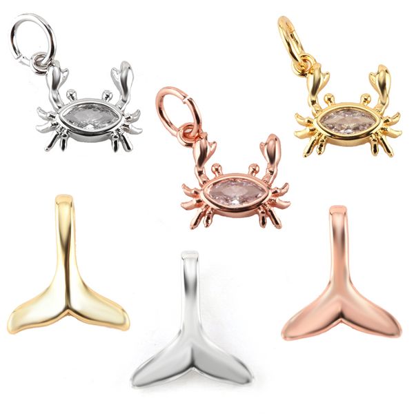 charm charms for jewelry making supplies gold animal crab fish tail diy earring necklace copper mosaic cz zircon accessories, Bronze;silver
charm charms for jewelry making supplies gold animal crab fish tail diy earring necklace copper mosaic cz zircon accessories, Bronze;silver