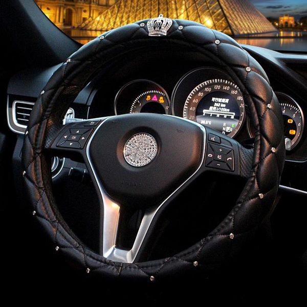 steering wheel covers crystal leather car women men fashion studded rhinestone case automotive accessories 38cm
steering wheel covers crystal leather car women men fashion studded rhinestone case automotive accessories 38cm