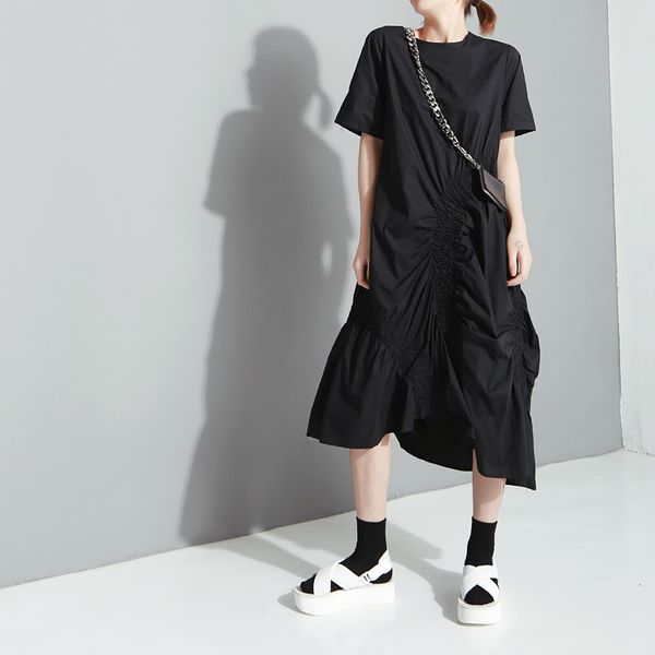 short sleeves, summer clothes, waist asymmetric midi runway dress ta1112. dmt5, Black;gray
short sleeves, summer clothes, waist asymmetric midi runway dress ta1112. dmt5, Black;gray