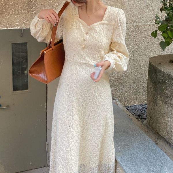 korean fashions dress 2021 retro spring slobbering lace stylish french skirt mid-length dressed in long kawaii f8x7, Black;gray
korean fashions dress 2021 retro spring slobbering lace stylish french skirt mid-length dressed in long kawaii f8x7, Black;gray