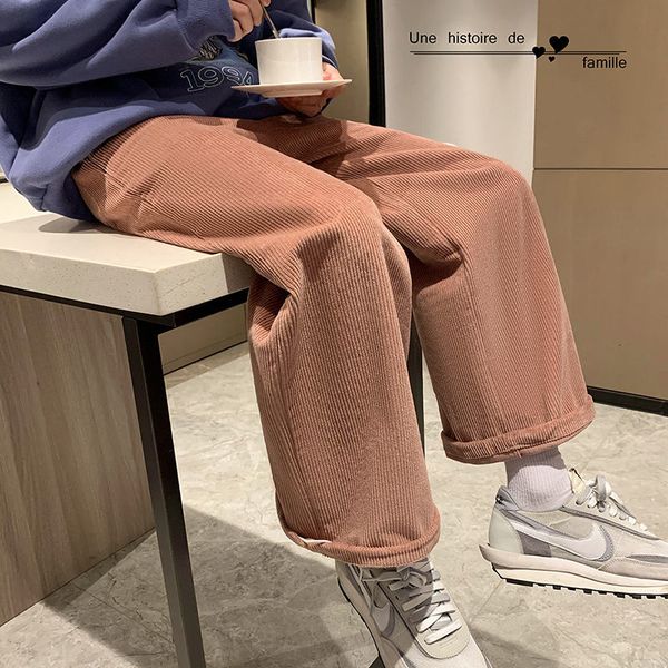 2021 new autumn winter cotton corduroy men's fashion retro wide-leg men streetwear straight casual pants mens xjjt, Black
2021 new autumn winter cotton corduroy men's fashion retro wide-leg men streetwear straight casual pants mens xjjt, Black