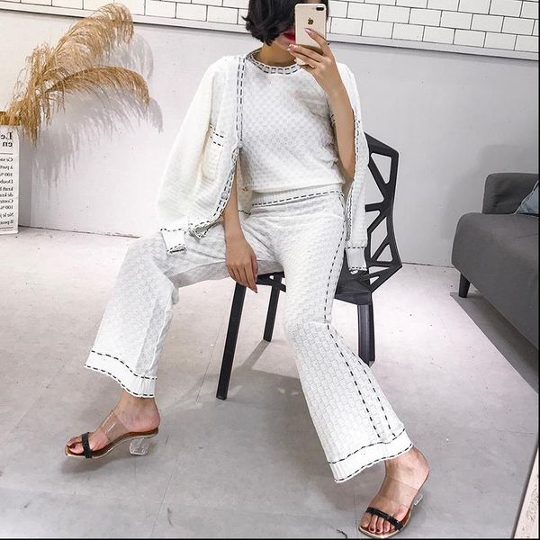 women knit costumes 3 pieces sets knitted cardigans coats t shirt sweaters wide leg pants suits for woman, Gray
women knit costumes 3 pieces sets knitted cardigans coats t shirt sweaters wide leg pants suits for woman, Gray