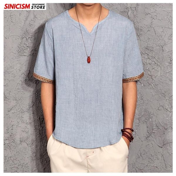 men's t-shirts sinicism store men cotton linen vintage 5xl tshirts summer casual male short sleeve chinese style tees clothes 2021, White;black
men's t-shirts sinicism store men cotton linen vintage 5xl tshirts summer casual male short sleeve chinese style tees clothes 2021, White;black