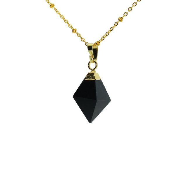 pendant necklaces 1pc faceted fashion jewelry natural black gem stone square chain necklace obsidian gold point for women, Silver
pendant necklaces 1pc faceted fashion jewelry natural black gem stone square chain necklace obsidian gold point for women, Silver