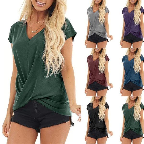 women's t-shirt v-neck loose solid color stitching short-sleeved irregular large size 2021 summer casual female clothing, White
women's t-shirt v-neck loose solid color stitching short-sleeved irregular large size 2021 summer casual female clothing, White