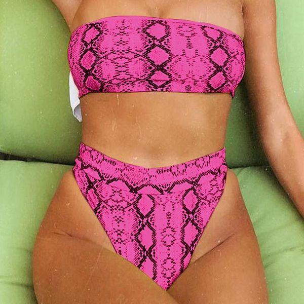 women's swimwear bikini retro two-piece swimsuits pink snake 2021 bahting suit ladies sports push up for pool beachwear, White;black
women's swimwear bikini retro two-piece swimsuits pink snake 2021 bahting suit ladies sports push up for pool beachwear, White;black