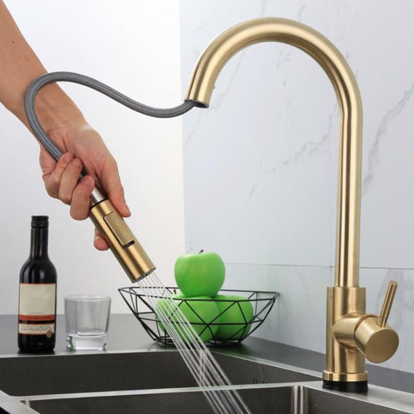 kitchen faucets brushed faucet pull out mixer tap 304 stainless steel sensor drop ship
kitchen faucets brushed faucet pull out mixer tap 304 stainless steel sensor drop ship