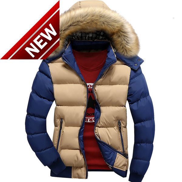men's jacket winter new men's cotton clothes large wool collar detachable hat warm thickened, Black
men's jacket winter new men's cotton clothes large wool collar detachable hat warm thickened, Black