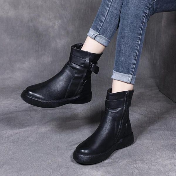 boots 2021 autumn fashion women genuine leather handmade vintage flat ankle botines shoes woman winter botas plus velvet, Black
boots 2021 autumn fashion women genuine leather handmade vintage flat ankle botines shoes woman winter botas plus velvet, Black