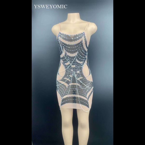 sleeveless dress silver rhinestones transparent chain short dress bar birthday celebrate outfit prom women dance mesh, Black;gray
sleeveless dress silver rhinestones transparent chain short dress bar birthday celebrate outfit prom women dance mesh, Black;gray