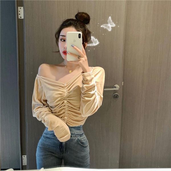 gold velvet shirt women's shirts ulzzang japanese kawaii ladies vintage female korean harajuku cute clothes for women, White
gold velvet shirt women's shirts ulzzang japanese kawaii ladies vintage female korean harajuku cute clothes for women, White