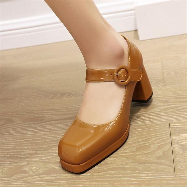 dress shoes pxelena mature women mary janes block high heels patent leather buckle strap lady pumps party work footwear size 46, Black
dress shoes pxelena mature women mary janes block high heels patent leather buckle strap lady pumps party work footwear size 46, Black
