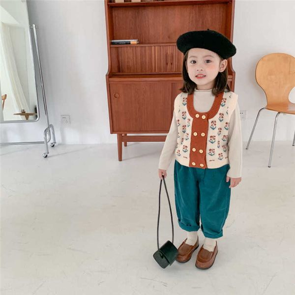 korean baby girls fashion retro vest flower knitted cardigan children double-breasted sweater waistcoat 210615, Camo
korean baby girls fashion retro vest flower knitted cardigan children double-breasted sweater waistcoat 210615, Camo