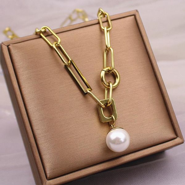 chains fashion hip-hop rock thick chain ms pearl necklace pendant, personality and contracted luxury collarbone jewelry party, Silver
chains fashion hip-hop rock thick chain ms pearl necklace pendant, personality and contracted luxury collarbone jewelry party, Silver