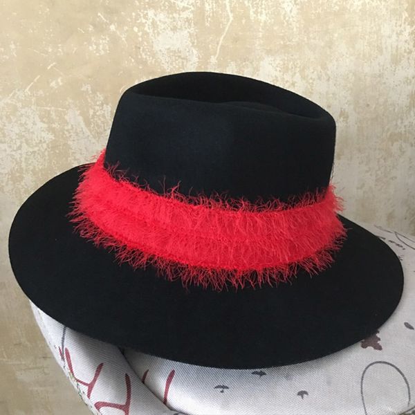 2021 new women fedora wide brim wool felt floppy warm winter black trilby ribbon band church wedding jazz hat kmjz, Blue;gray
2021 new women fedora wide brim wool felt floppy warm winter black trilby ribbon band church wedding jazz hat kmjz, Blue;gray