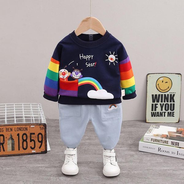 clothing sets children clothes spring autumn baby boy cartoon t-shirt pants 2pcs/sets infant outfit kids rainbow toddler casual tracksuits, White
clothing sets children clothes spring autumn baby boy cartoon t-shirt pants 2pcs/sets infant outfit kids rainbow toddler casual tracksuits, White