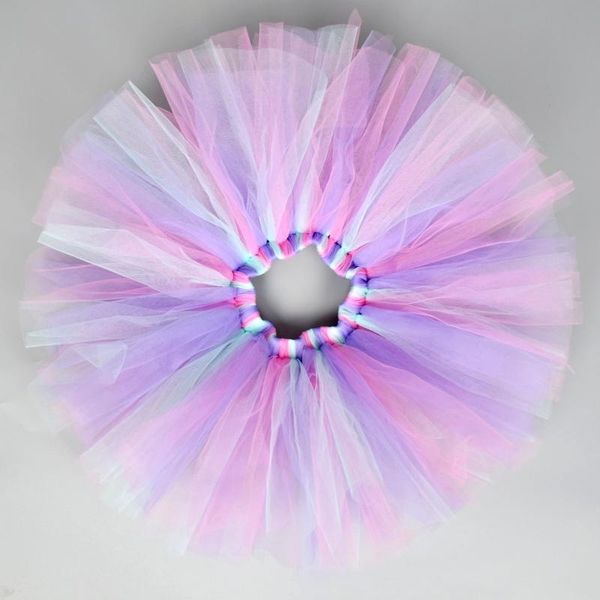 skirts pastel fluffy tutu skirt baby birthday party tulle flower headband set outfit po props gift born-12t, Blue