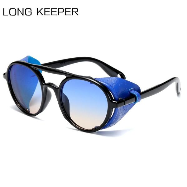 longkeeper vintage steampunk men sunglasses 2021 fashion leather side shields style round sun glasses for women uv400 oculos, White;black
longkeeper vintage steampunk men sunglasses 2021 fashion leather side shields style round sun glasses for women uv400 oculos, White;black