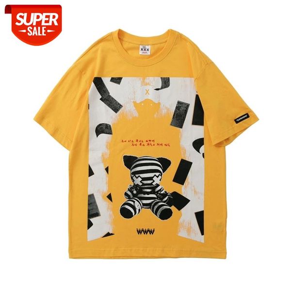 SEVEYFAN 2021 Men's Hip Hop T Shirts Fashion Cartoon Bear Printed Tees Summer Cotton Short Sleeve Tops for Male #BR2f, White;black
SEVEYFAN 2021 Men's Hip Hop T Shirts Fashion Cartoon Bear Printed Tees Summer Cotton Short Sleeve Tops for Male #BR2f, White;black