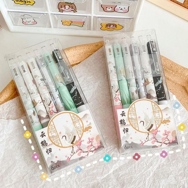 gel pens d5qc 6 pcs retractable pen refillable ink wax sealed 0.5mm regular core quick-drying for journaling planner
gel pens d5qc 6 pcs retractable pen refillable ink wax sealed 0.5mm regular core quick-drying for journaling planner