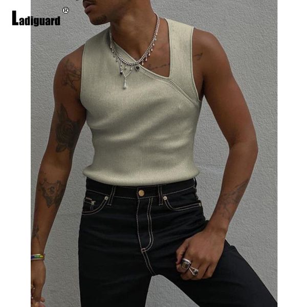men' tank solid men fashion mens clothing 2021 summer casual skinny vest irregular collar sleeveless shirt knitted pullovers, White;black
men' tank solid men fashion mens clothing 2021 summer casual skinny vest irregular collar sleeveless shirt knitted pullovers, White;black
