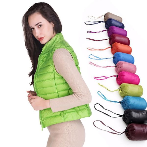 women's vests autumn vest 90% white duck down sleeveless jacket ultra light winter round collar windproof coat, Black;white
women's vests autumn vest 90% white duck down sleeveless jacket ultra light winter round collar windproof coat, Black;white