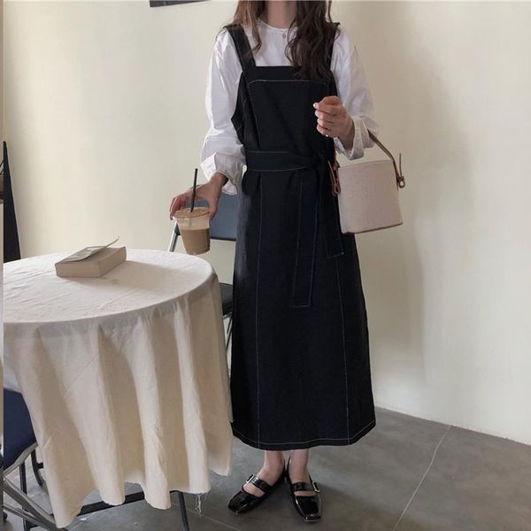 casual dresses qooth vintage mid-calf length denim strap dress women autumn winter korean plus size 4xl with belt qt444, Black;gray
casual dresses qooth vintage mid-calf length denim strap dress women autumn winter korean plus size 4xl with belt qt444, Black;gray