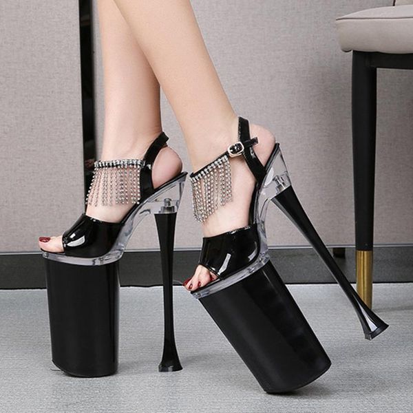sandals nightclub high heel large size 34-43 super 26cm car model pole dancing female dwarf catwalk t-stage shoes, Black
sandals nightclub high heel large size 34-43 super 26cm car model pole dancing female dwarf catwalk t-stage shoes, Black