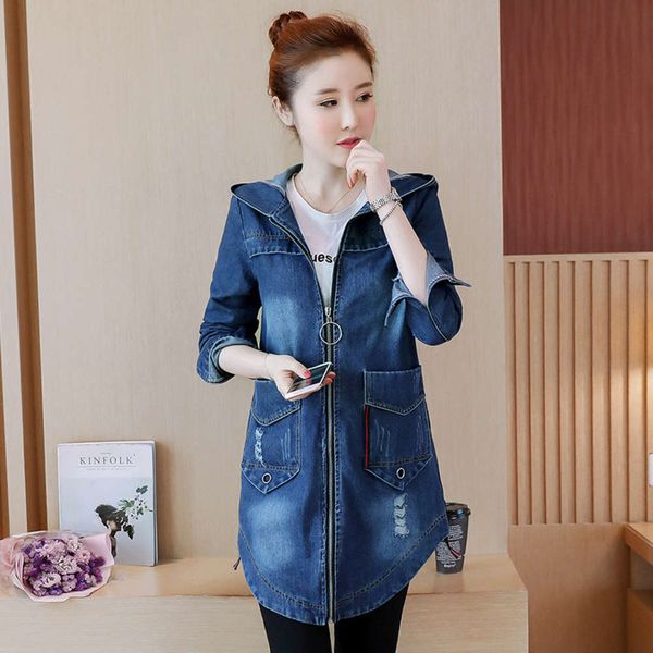 cool length 2020 spring autumn medium new korean denim jacket hooded and large size windbreaker women's wear, Black;brown
cool length 2020 spring autumn medium new korean denim jacket hooded and large size windbreaker women's wear, Black;brown