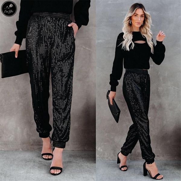 enyu s-xxl new arrival 2021 ajutumn/spring women black pink sequins light pants wlastic mid waist pants young lantern, Black;white
enyu s-xxl new arrival 2021 ajutumn/spring women black pink sequins light pants wlastic mid waist pants young lantern, Black;white