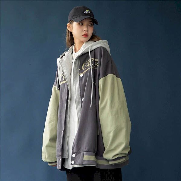 women's jackets punk women's baseball jacket, two-piece fake jacket, vitality, korean university style, hip hop, spring and autumn, Black;brown
women's jackets punk women's baseball jacket, two-piece fake jacket, vitality, korean university style, hip hop, spring and autumn, Black;brown