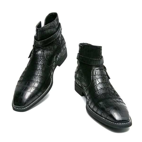 italian pointed boots for men retro formal oxford boots pu leather ankle boots men black buckle strap high shoes, Black;white
italian pointed boots for men retro formal oxford boots pu leather ankle boots men black buckle strap high shoes, Black;white