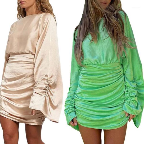 casual dresses women simple style dress, solid color round collar long sleeve ruffles dress spring autumn evening party, Black;gray
casual dresses women simple style dress, solid color round collar long sleeve ruffles dress spring autumn evening party, Black;gray