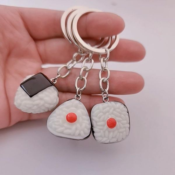 keychains imitation sushi food model keychain cute rice ball car keyring metal pendant jewelry, Silver
keychains imitation sushi food model keychain cute rice ball car keyring metal pendant jewelry, Silver